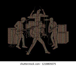 Musician playing music together, Music band graphic vector