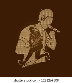 Musician playing music together, Music band, Artist graphic vector