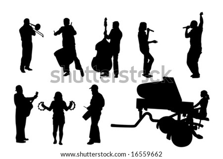musician silhouettes