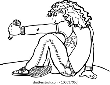 The musician sings