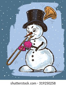 musician snowman 