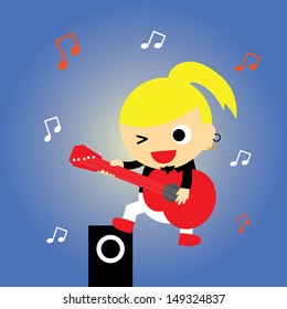 Musician vector cartoon style for use
