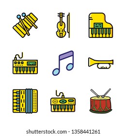 musician vector icon set