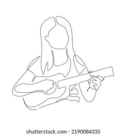 Musician Vector Illustration Drawn Line Art Stock Vector (royalty Free 