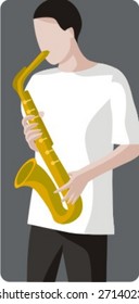 Musician vector illustration series. Musician. Check my portfolio for much more of this series as well as thousands of similar and other great vector items.