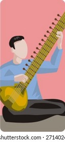 Musician vector illustration series. Musician. Check my portfolio for much more of this series as well as thousands of similar and other great vector items.