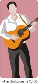 Musician vector illustration series. Musician. Check my portfolio for much more of this series as well as thousands of similar and other great vector items.