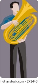 Musician vector illustration series. Musician. Check my portfolio for much more of this series as well as thousands of similar and other great vector items.