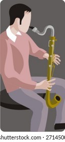 Musician vector illustration series. Musician. Check my portfolio for much more of this series as well as thousands of similar and other great vector items.