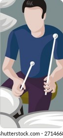 Musician vector illustration series. Musician. Check my portfolio for much more of this series as well as thousands of similar and other great vector items.