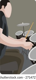 Musician vector illustration series. Musician. Check my portfolio for much more of this series as well as thousands of similar and other great vector items.