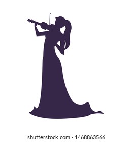 musician woman violin playing musical