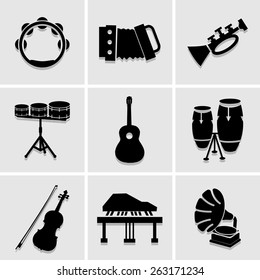 musicians  icons great for any use. Vector EPS10.