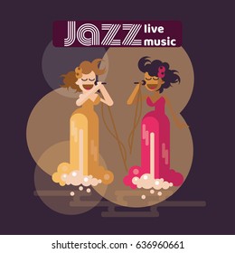Musicians and Musical Instruments. Flat Vector Illustration