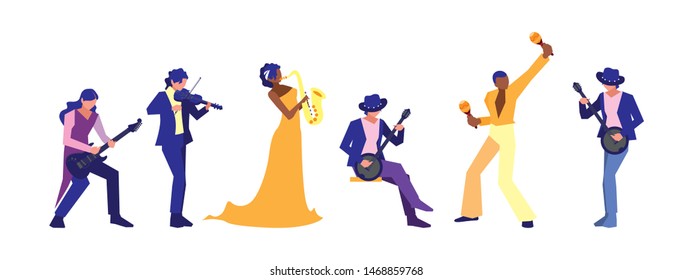 musicians people playing instrument orchestra