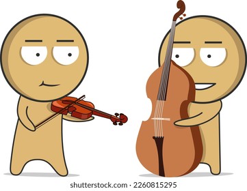 Musicians play musical instruments. Musicians perform at a concert
