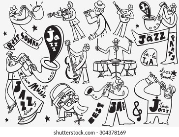 Musicians  - set vector cartoons 