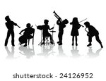 musicians silhouettes