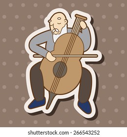 Musicians theme elements vector,eps