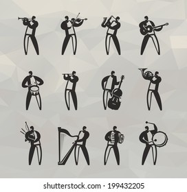 Musicians. Vector format