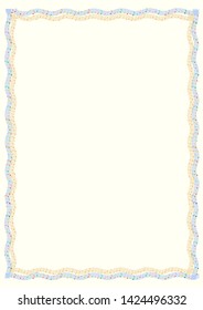 Music-school report template, bordered by wavy music staff with colorful notes