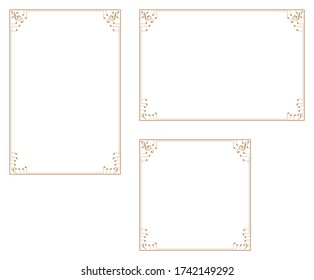 Music-themed decorative frame.Decorative frame.A frame that gave a change in size to the same design.Good frame for a4 size paper.Background for certificate.