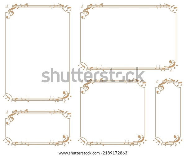 Music-themed decorative frame.Decorative\
frame.A frame that gave a change in size to the same design.Good\
frame for a4 size paper.Background for\
certificate.