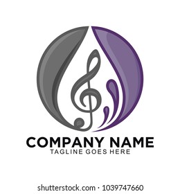 Musik logo and icon design template