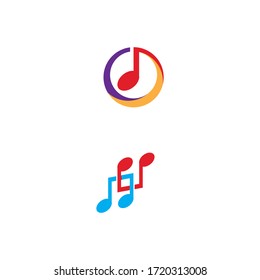 Nota Musik Logo Plantilla símbolo vectorial naturaleza