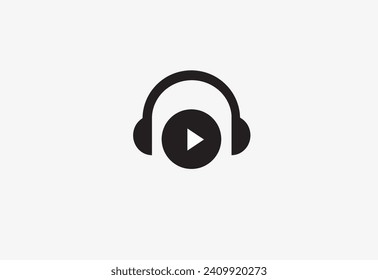 musik vector logo on simple black and white background