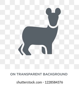 Musk icon. Trendy flat vector Musk icon on transparent background from animals  collection. 