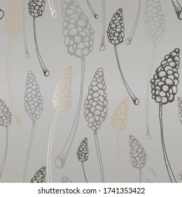 Muskari, jacintos de uva sin costura vectorial