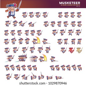 Musketeer Cartoon Game Character Animation Sprite
