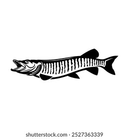 muskie fischen illustration logo vektor bild t shirt