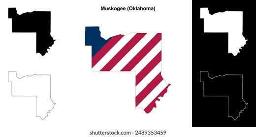 Mapa del condado de Muskogee (Oklahoma)
