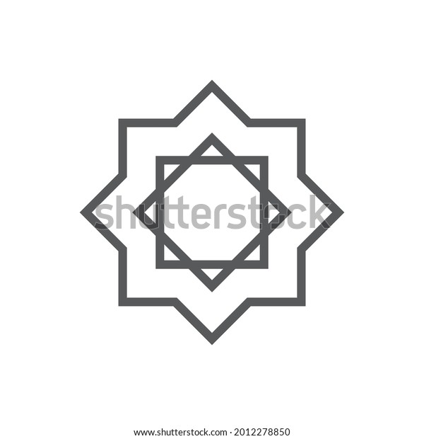 Muslim Abstract Symbol Islamic Vector Illustration Stock Vector ...