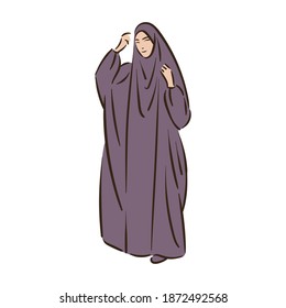 Muslim arabic islam woman in hijab fashion