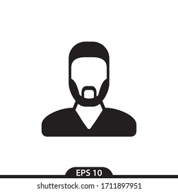 Muslim avatar icon vector simple design