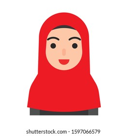 Muslim avatar vector illustration, Muslim people flat icon