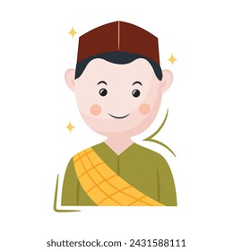 Muslim Jungen Illustration Vektor perfekt für Ramadan oder Ied