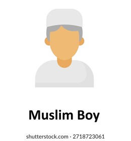Icono de Vector de niño musulmán que puede modificarse o editarse fácilmente
