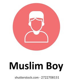 Ícone muçulmano Boy Vetor que pode facilmente modificar ou editar
