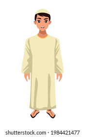 muslim boy with white clothes