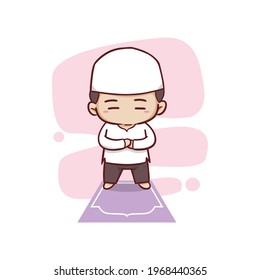 Muslim boys are praying vector