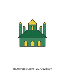 Muslim Building Icon Concept Isolated
