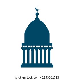muslim building illustration over white