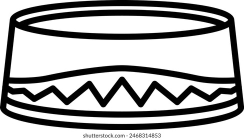 Muslim cap fashion muslim icon with black outline style. muslim, cap, islamic, islam, religion, isolated, religious, . Vector Illustration
