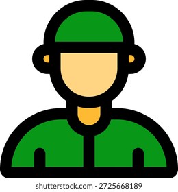 Diseño de icono de estilo relleno de gorra musulmana