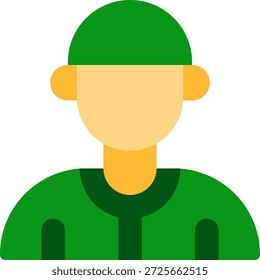 Diseño de icono de estilo plano de gorra musulmana