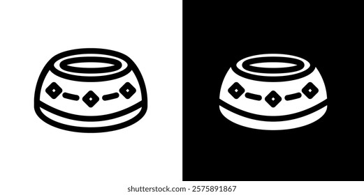 muslim cap line and glyph icon, outline and glyph vector sign, linear and glyph style pictogram isolated on white and black. islamic Symbol, logo, icon, illustration